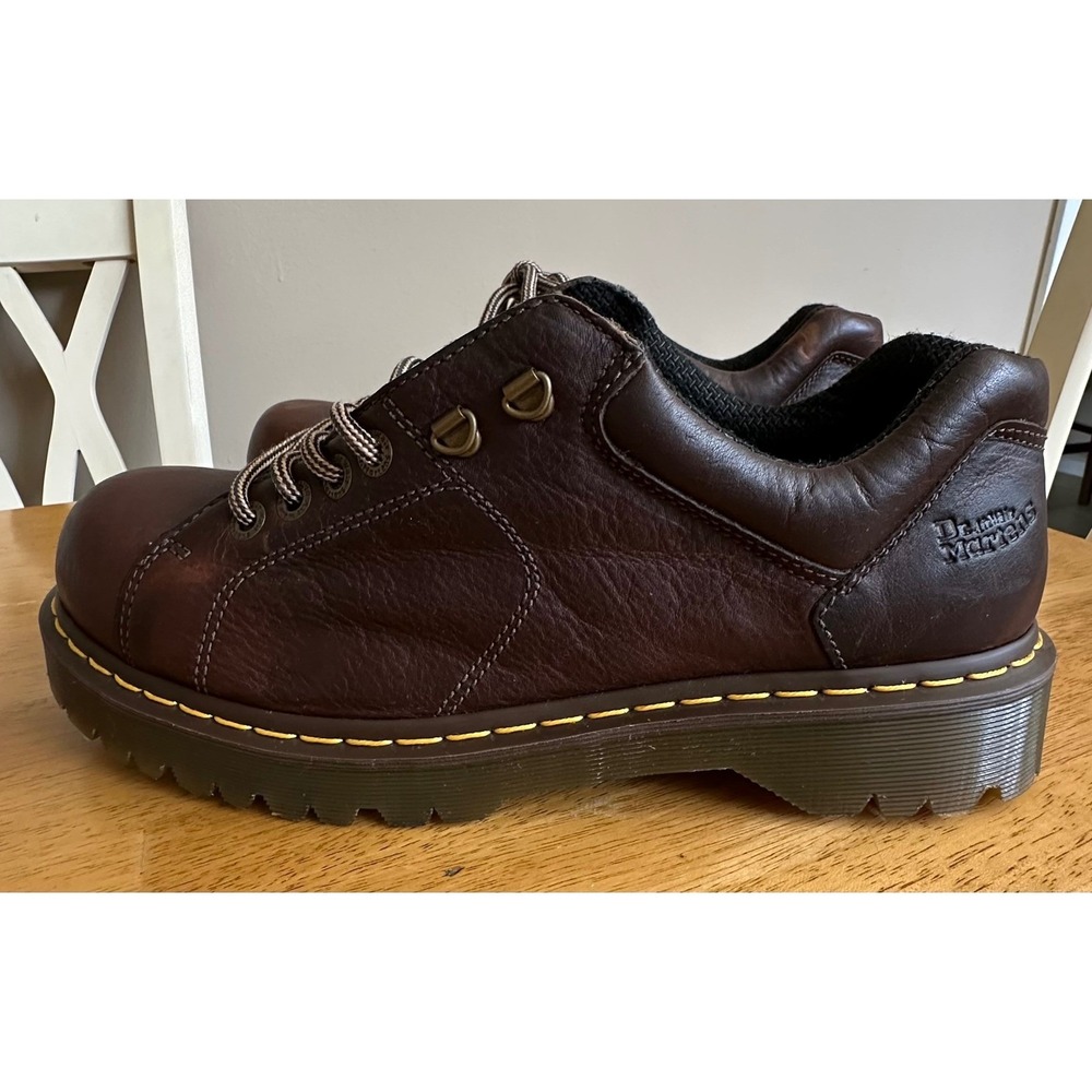 VTG Dr. Martens Brown Leather Chunky Platform Shoes Mens 12 NEW Y2K 10938 READ